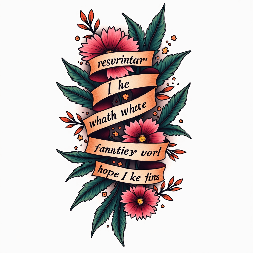 Give me some tatto design ideas with the quote, “r…