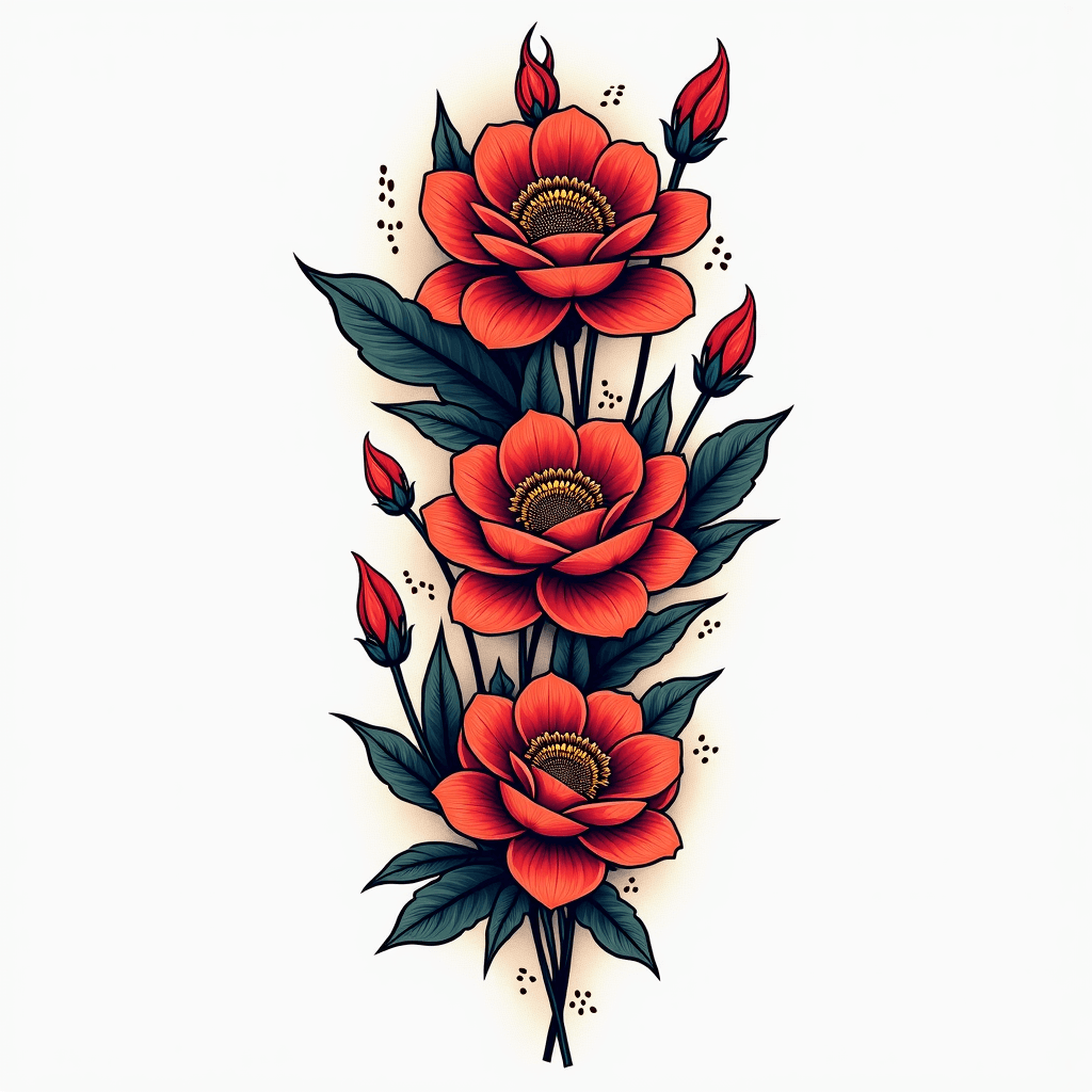 動物ポートレートラウンド tattoo design for 肩