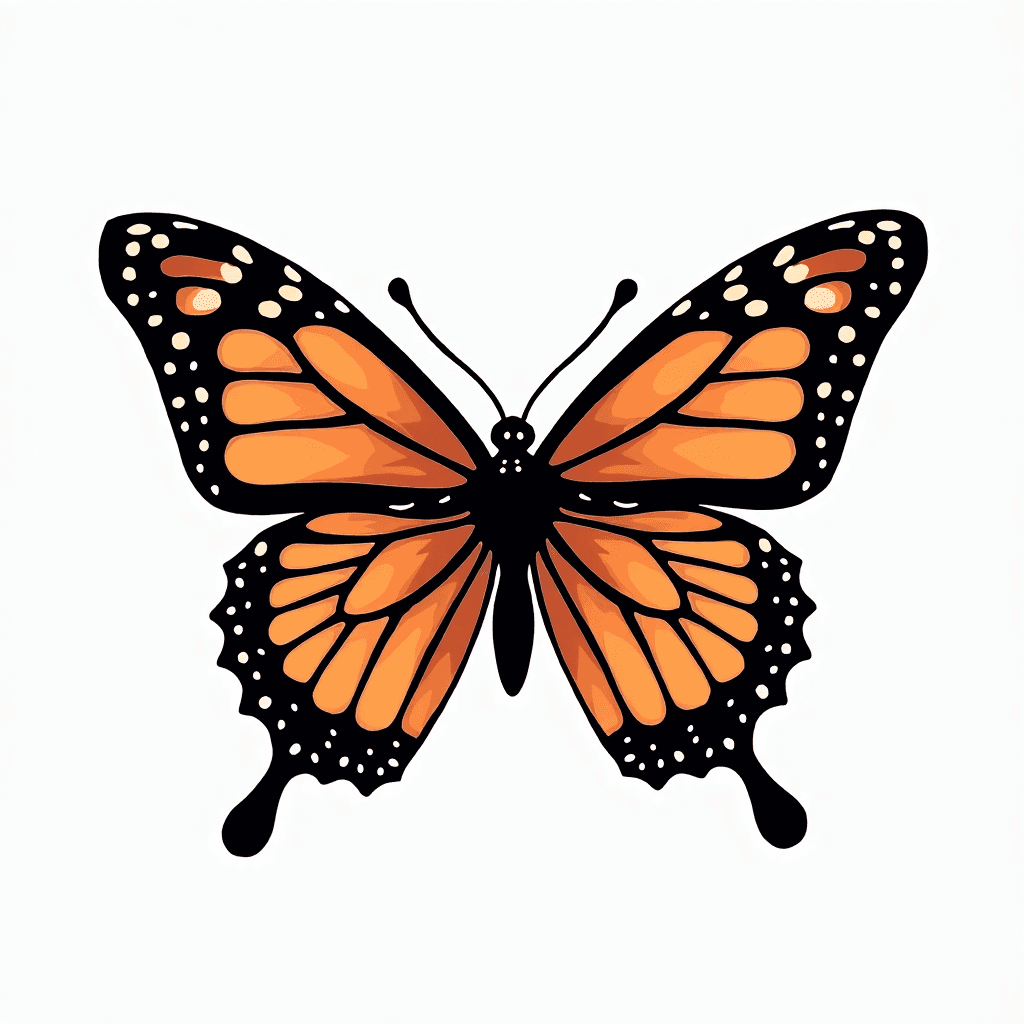Geometric butterfly with symmetrical patterns