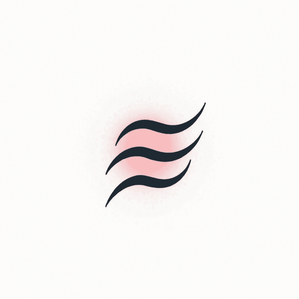 Minimalist wave design with three lines