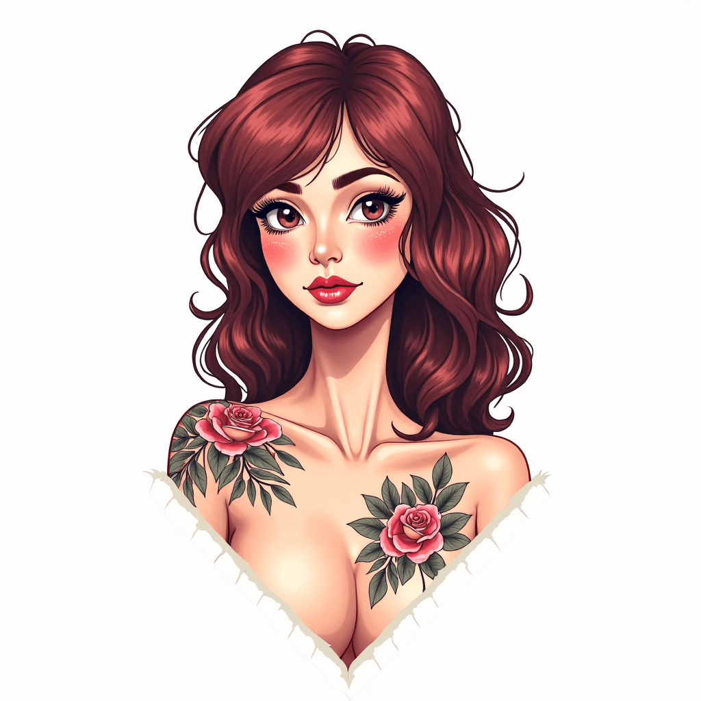 A pretty woman in dot art who has been strong for ...