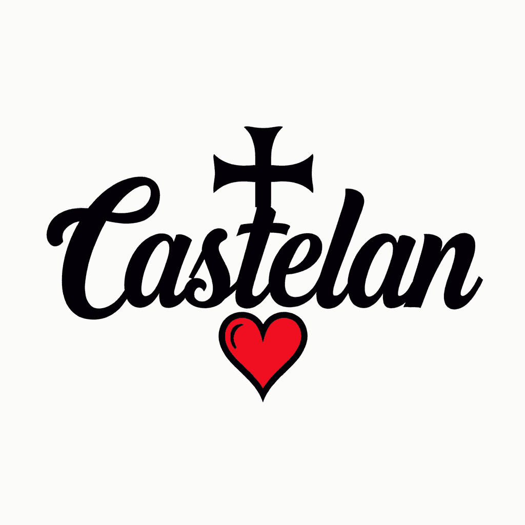 Last name Castelan in a cursive font bold and skin…
