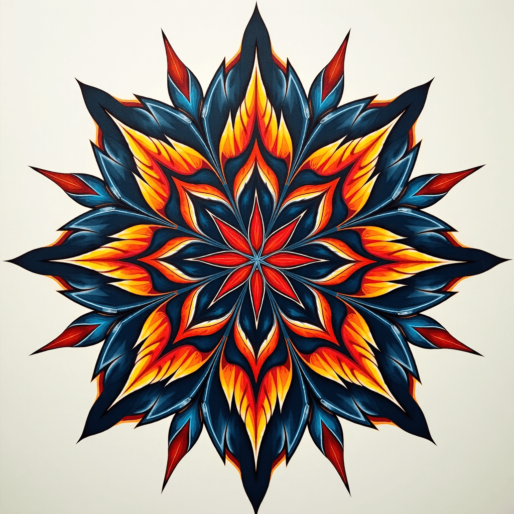 Sacred geometry mandala with precise patterns