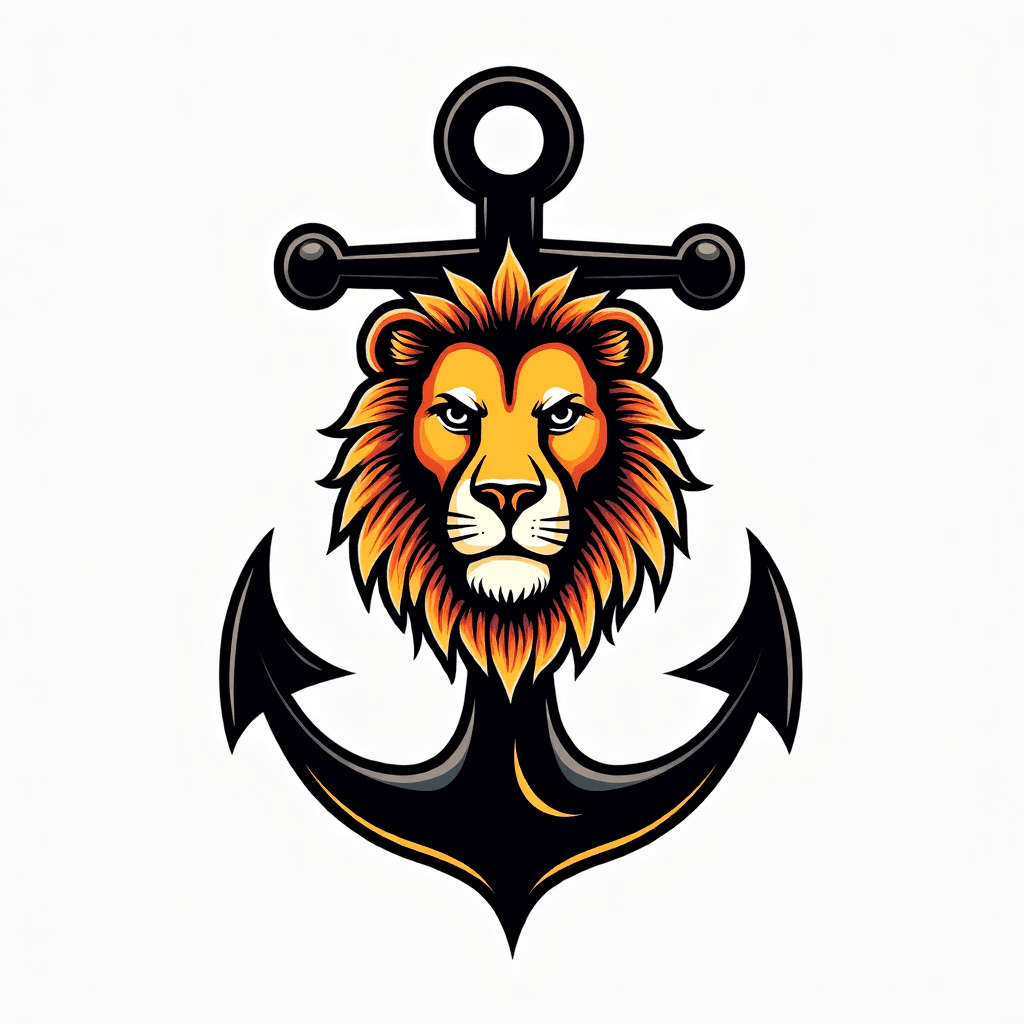 Incorporate anchor with lion