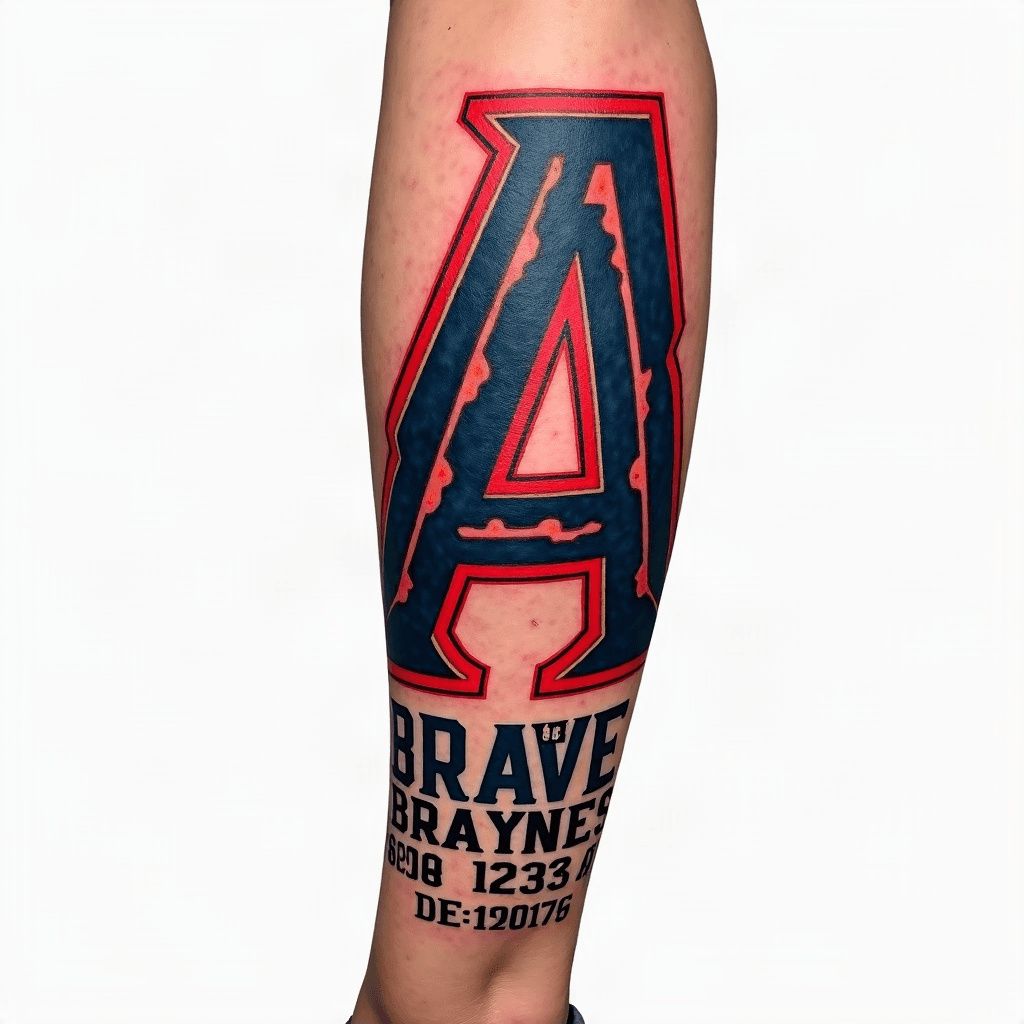 I want a half sleeve with the Atlanta braves A, th...