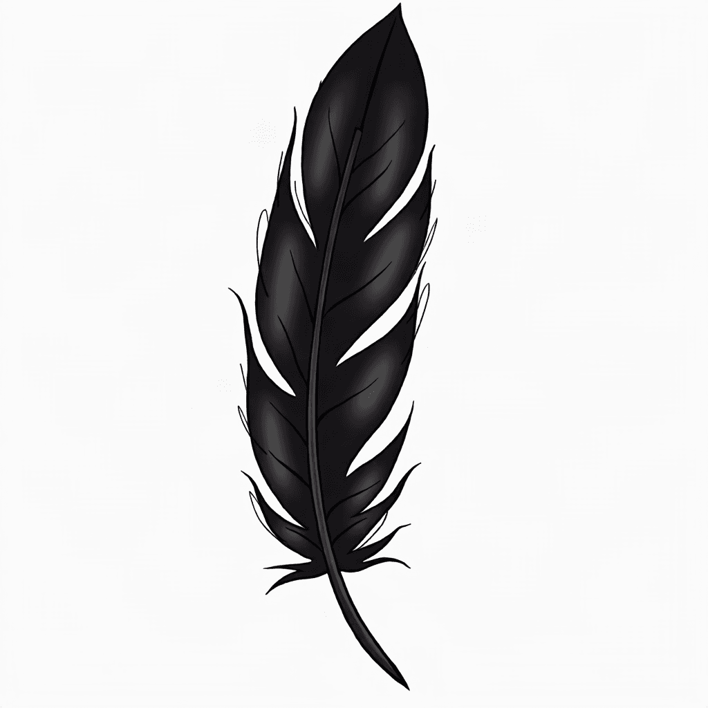 Black feather near my right temple