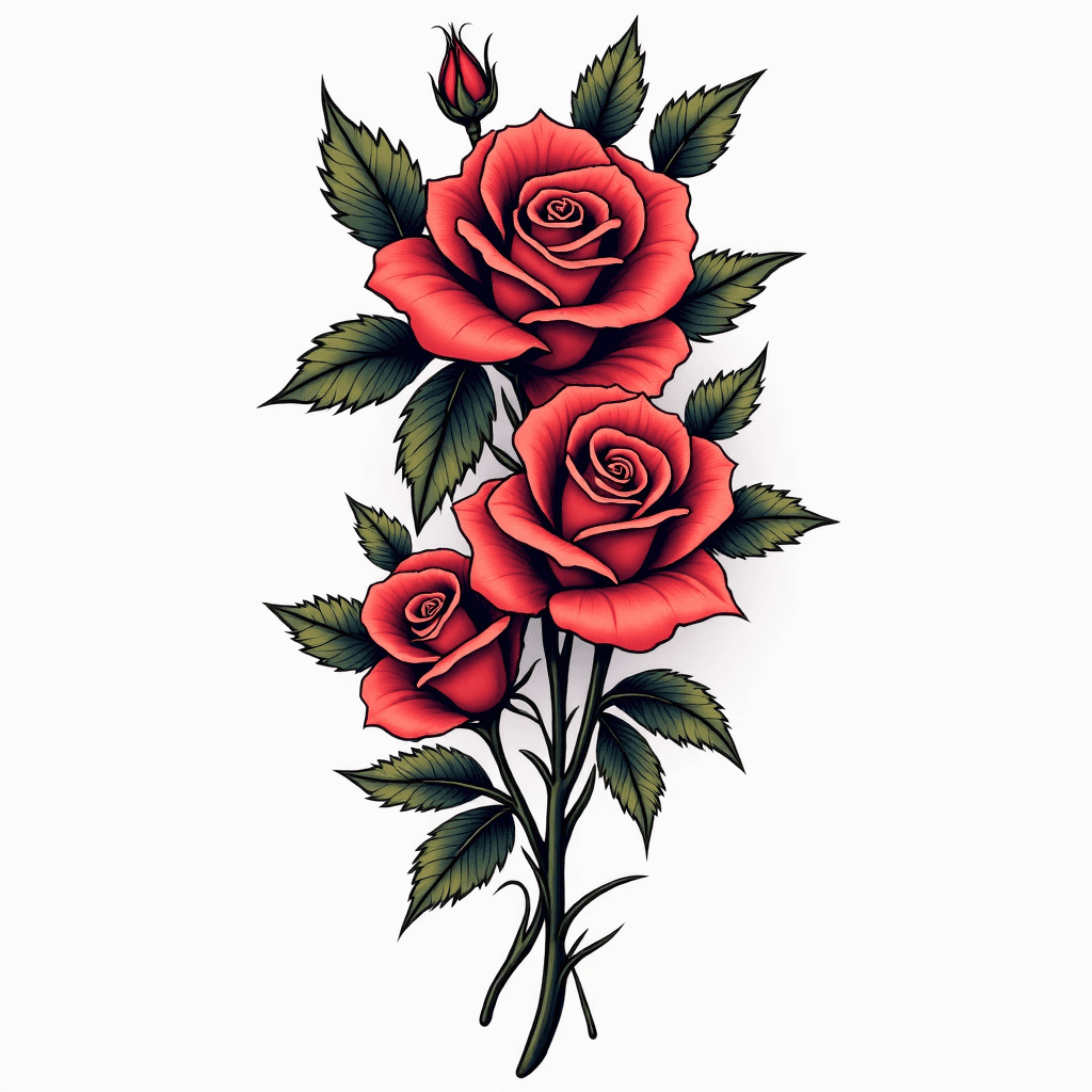 As costas todas tapadas com rosas