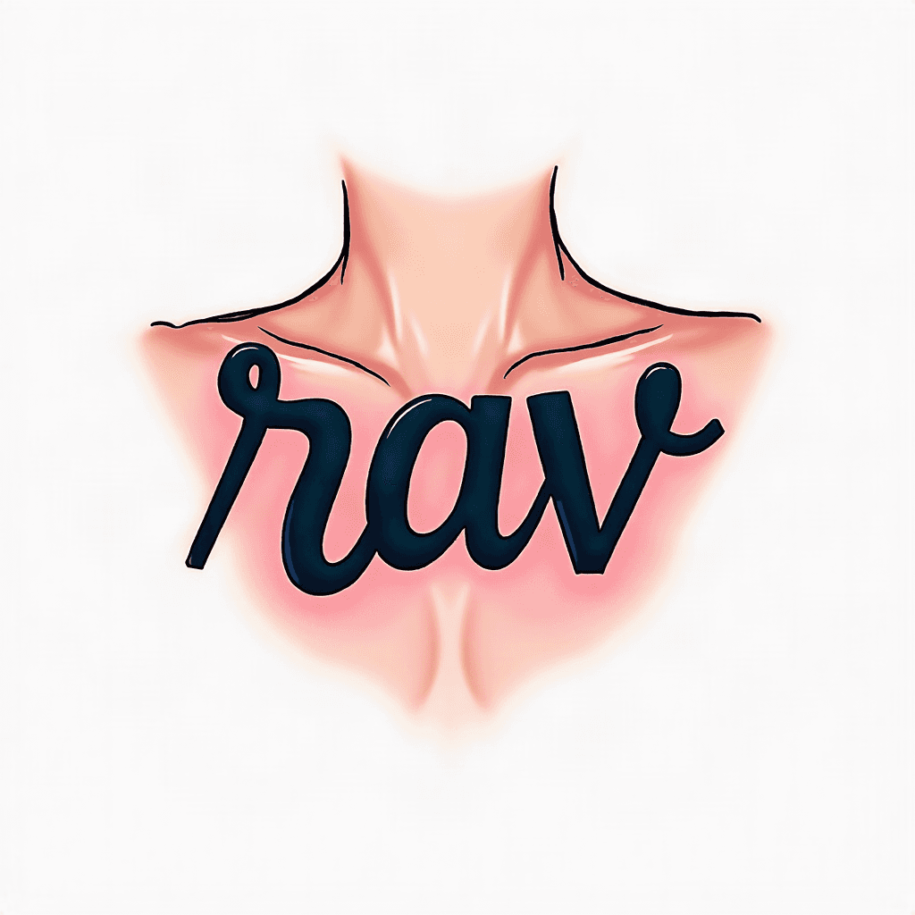 I just want to tattoo the name "rav" on my clavicl...