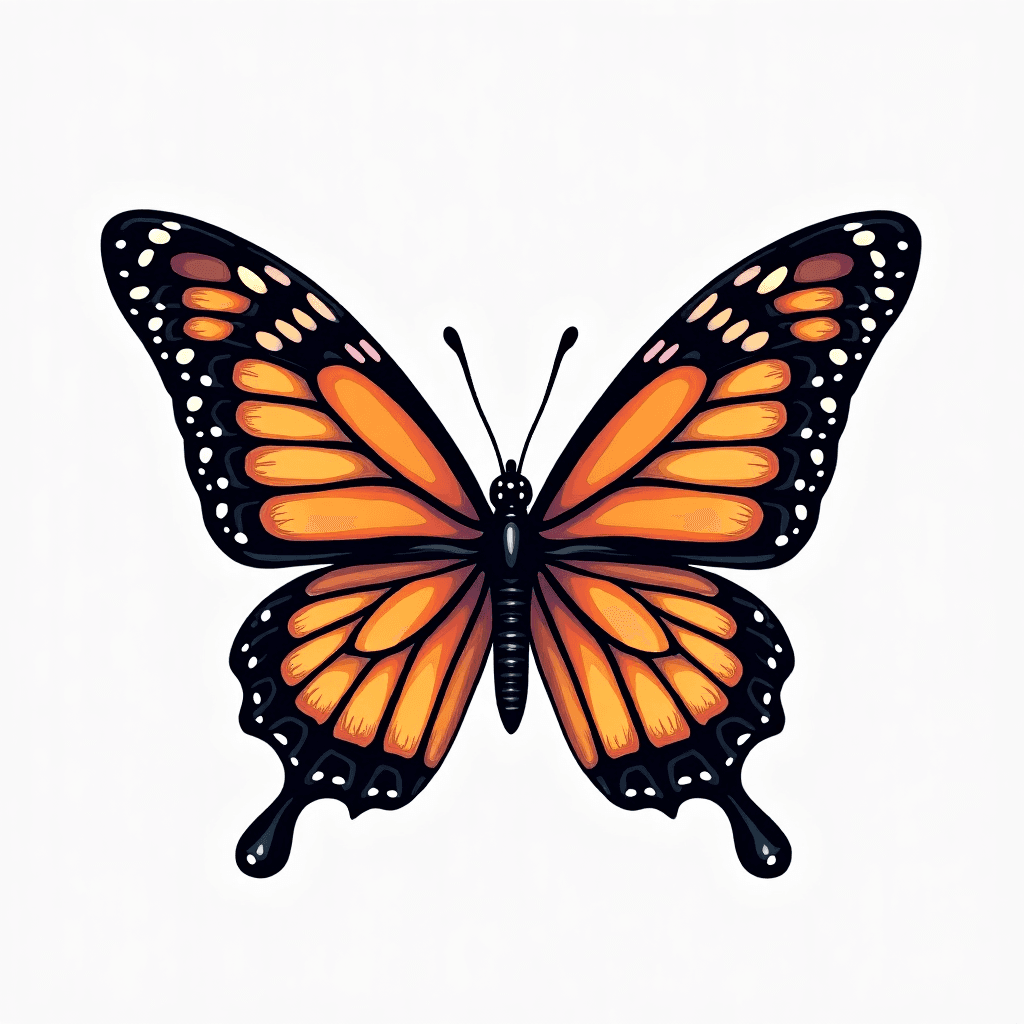 Butterfly with semicolon