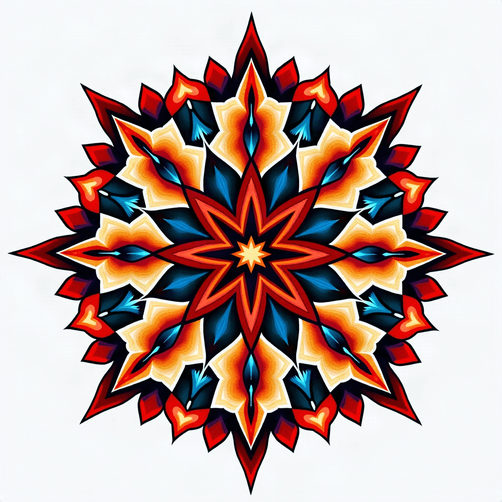 Sacred geometry mandala with precise patterns