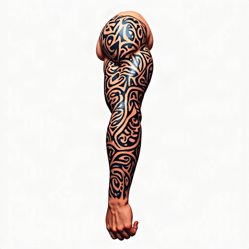 Samoan tribal sleeve pattern