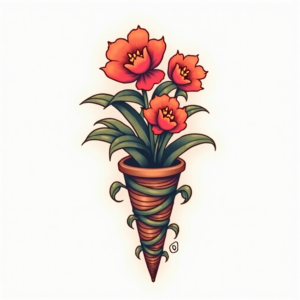 Haz una imagen de una plantilla para tatuaje que j…