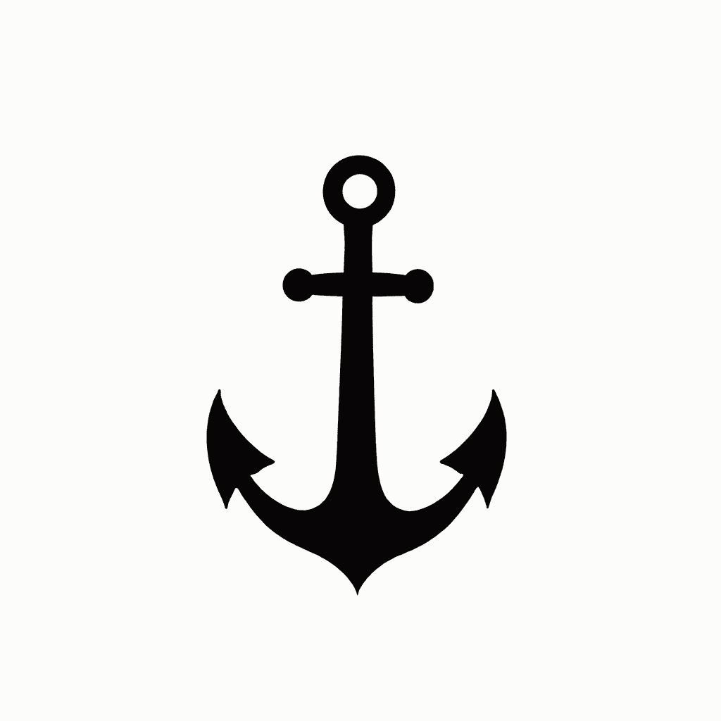 Anchor minimalist negative space masculine