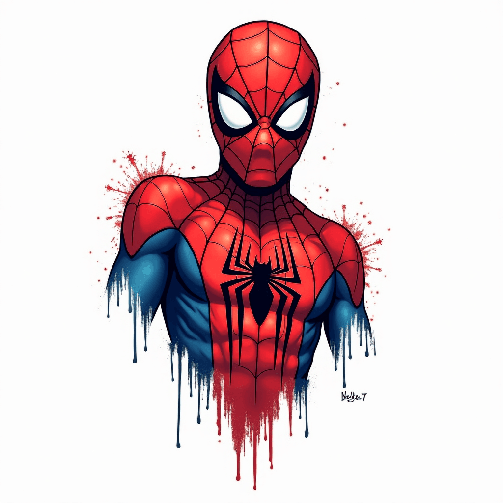 Spider-man signal graffiti style
