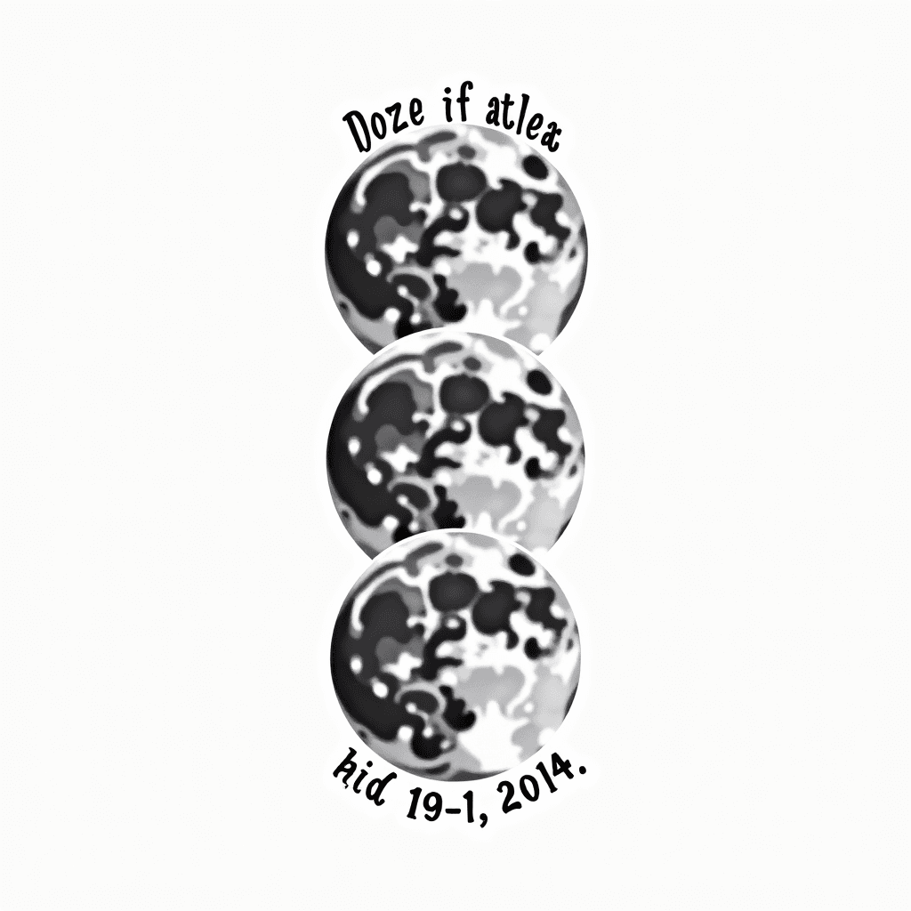 three moons. The first moon needs to be a full moo...