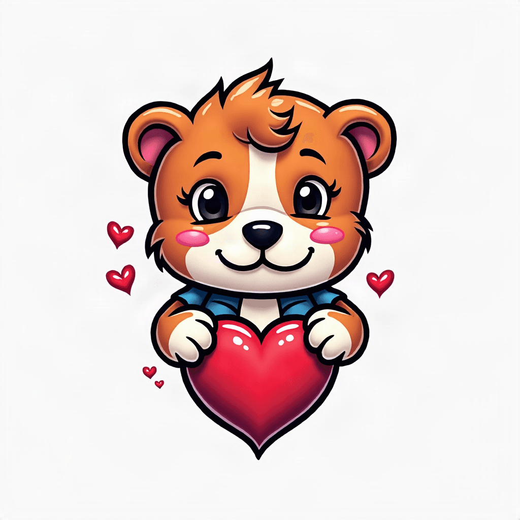 Sammy with the heart beside it