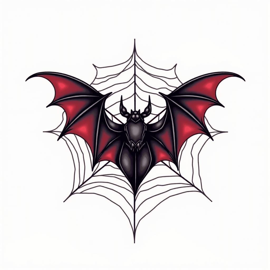 Bat or a spider with the web hopefully thinner the…