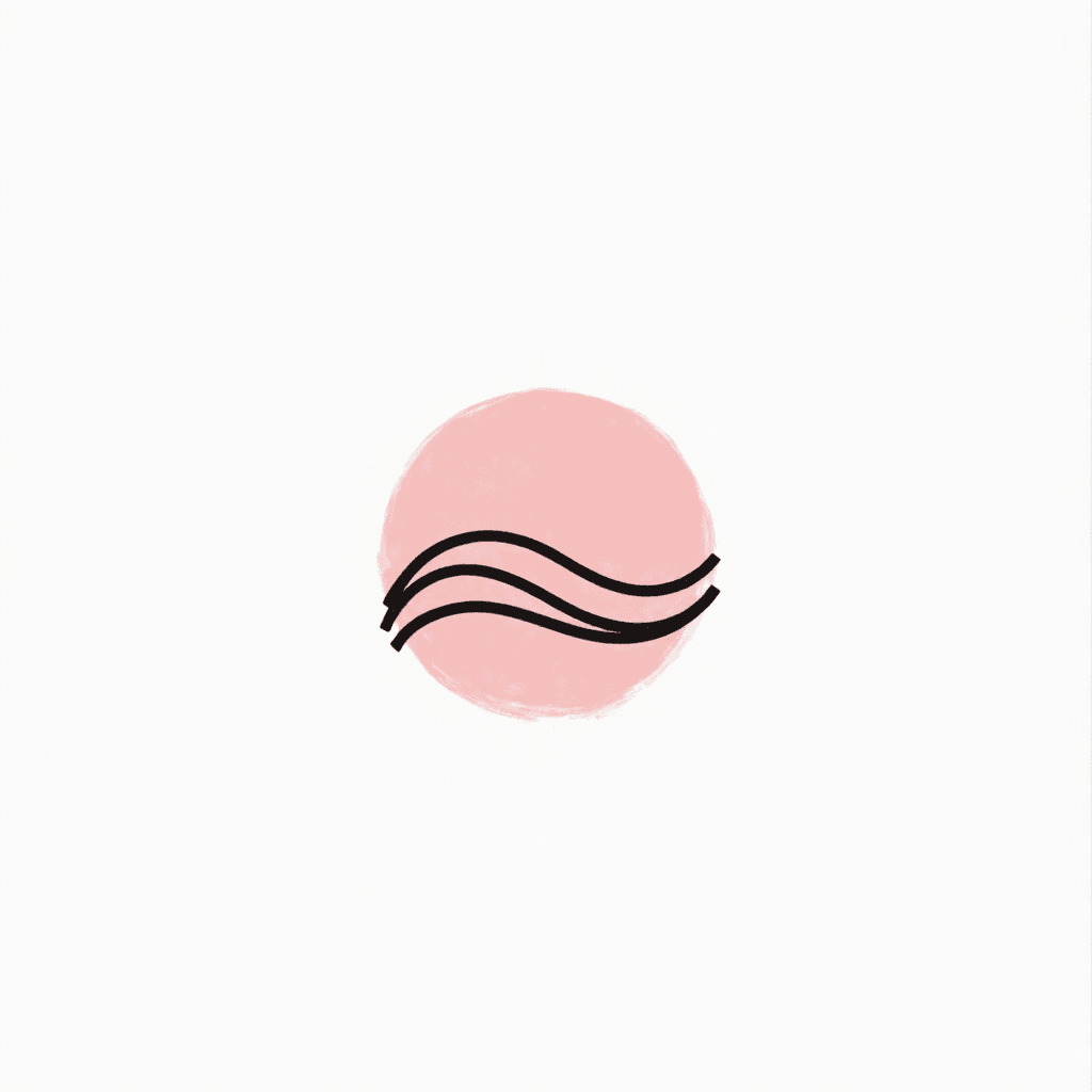 Minimalist wave design with three lines