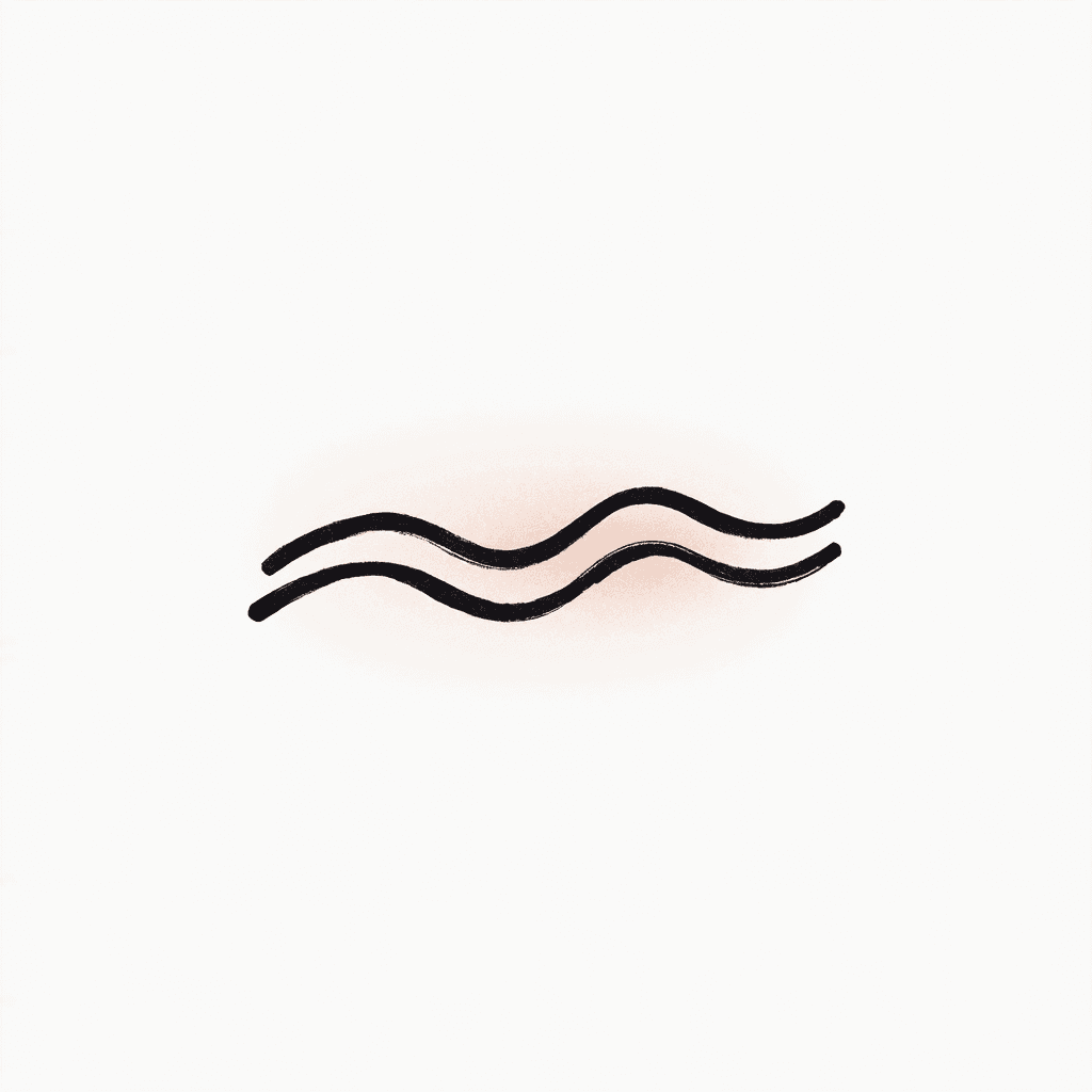 Minimalist wave design with three lines