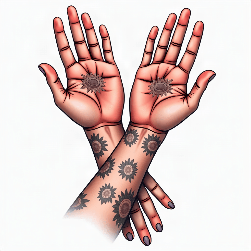 I want both my hands tattooed on my left hand. I w...