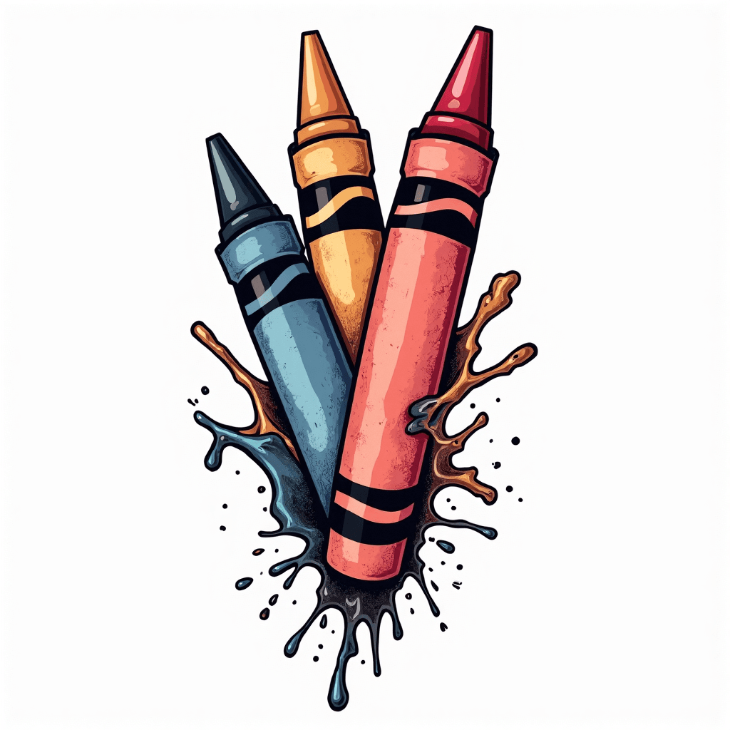 Broken crayons still color