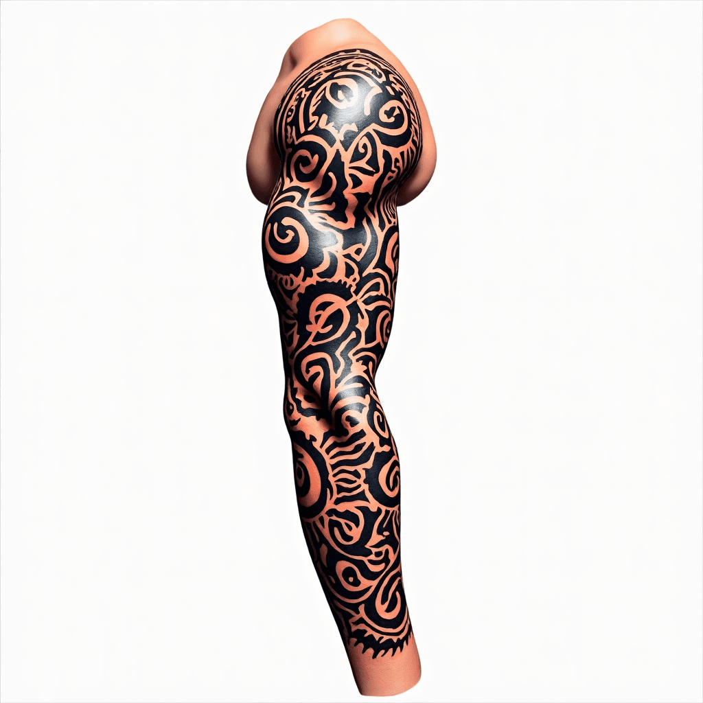 Samoan tribal sleeve pattern