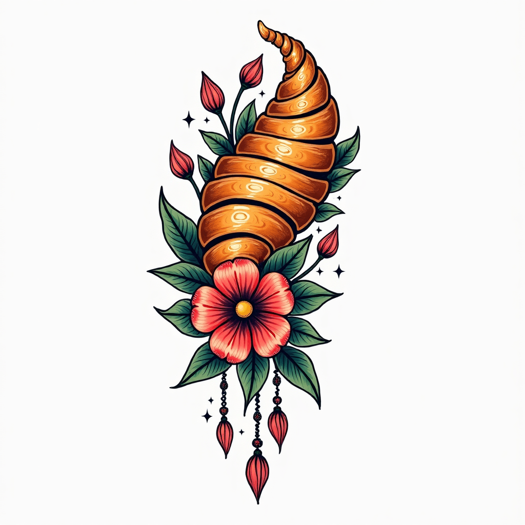 Croissant de lune avec fleur de lys et bijoux qui …