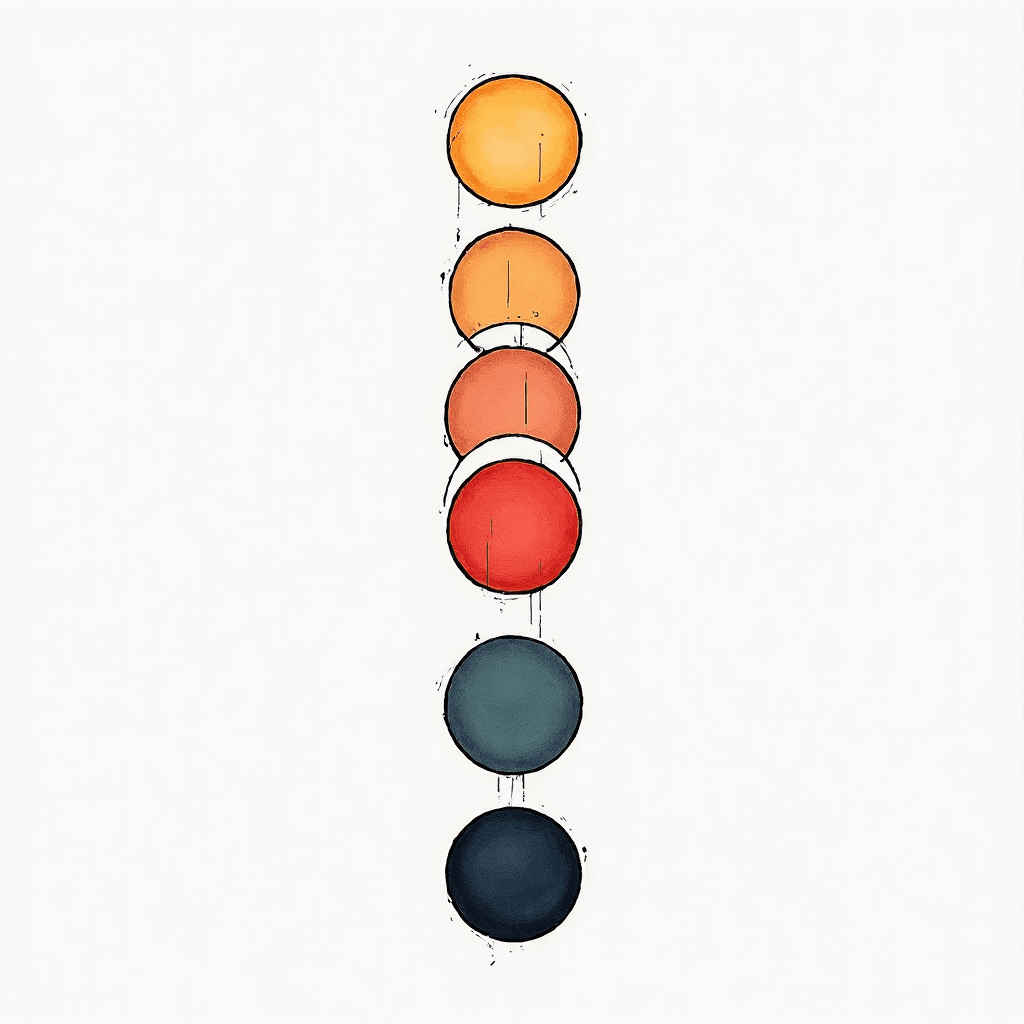 Fine line moon phases arrangement