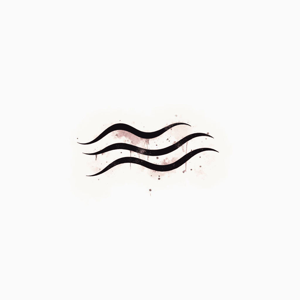 Minimalist wave design with three lines