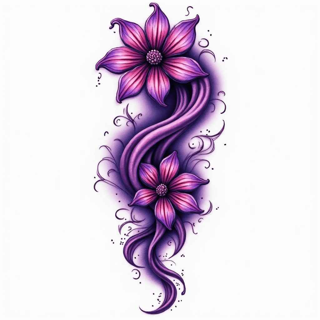 Purple Hawaiian Tribal