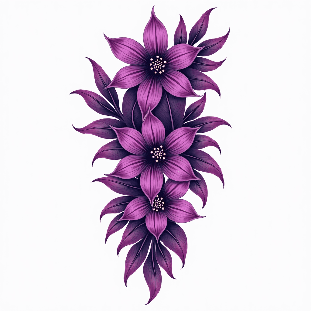 Purple Hawaiian Tribal