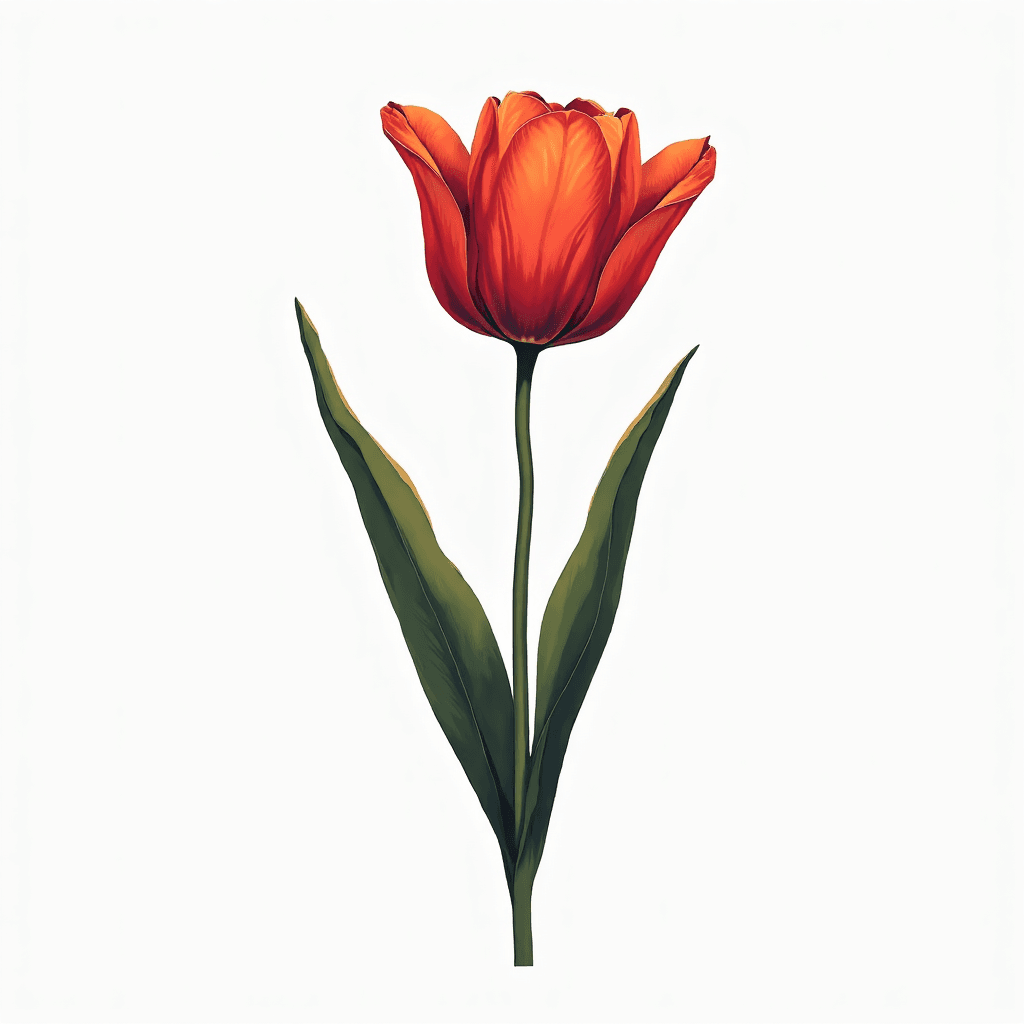 Minimalist tulips design