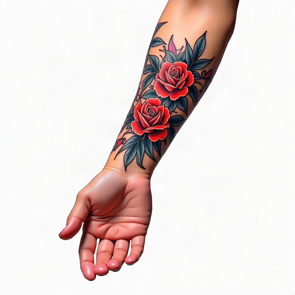 tatuaggio parte esterna del braccio
