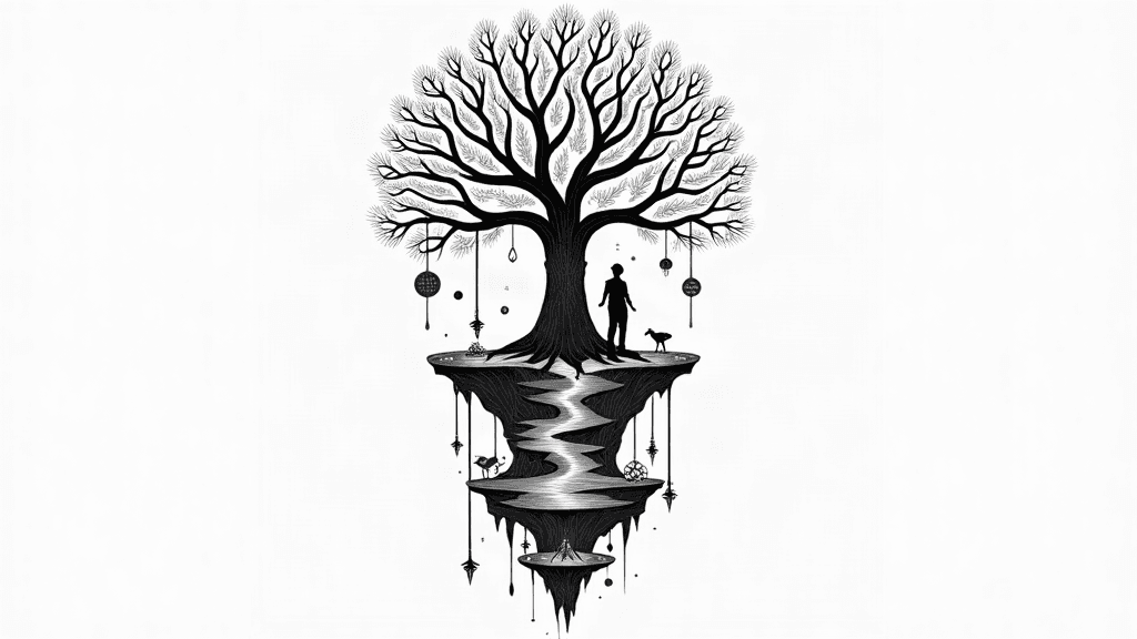 tree of life that stock is shaped like a tree and ...