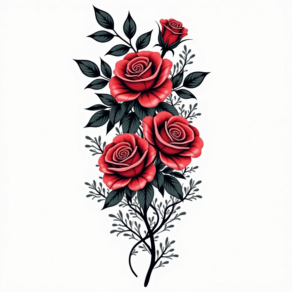Roses and vines Tattoo