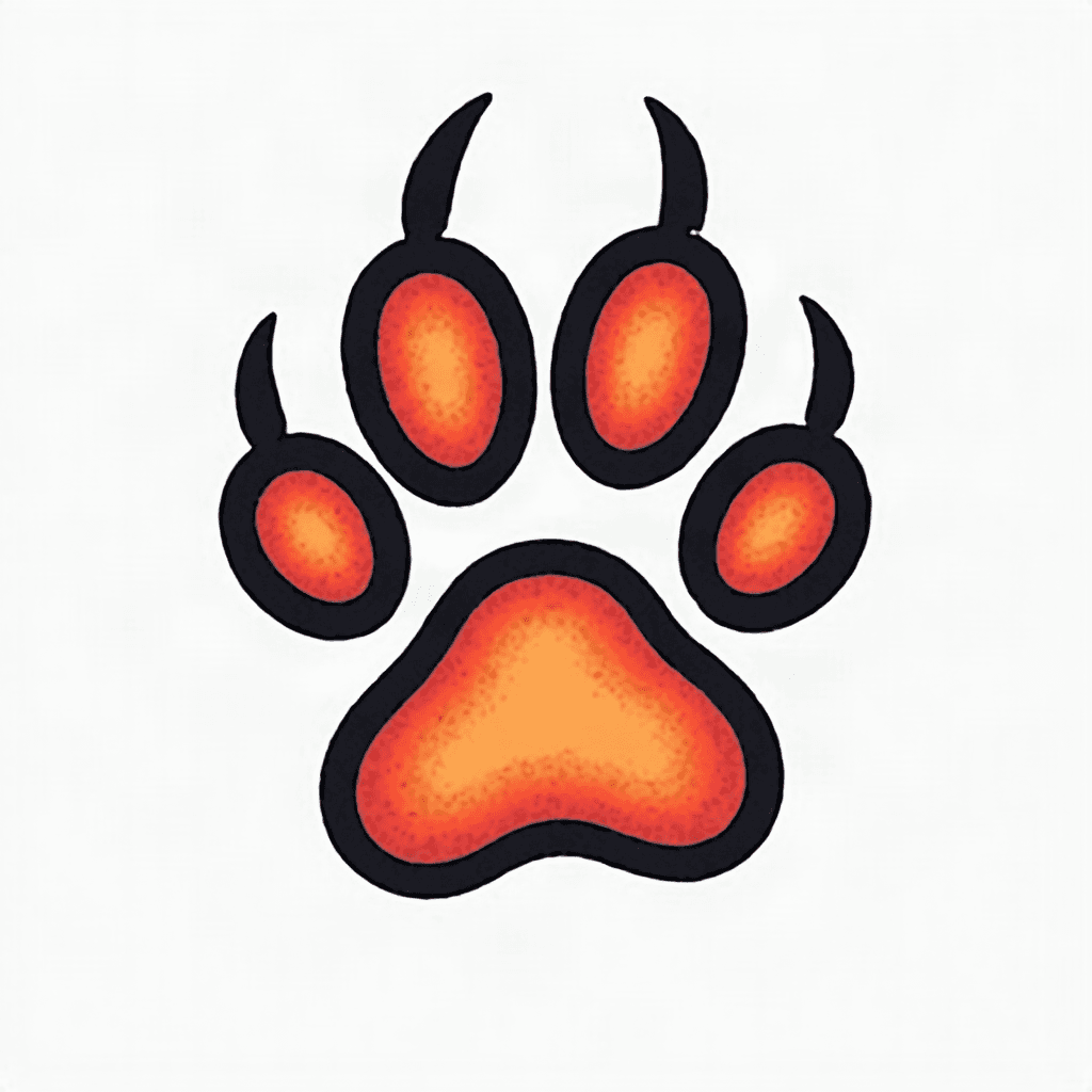Cat paw print with Winston incorporated