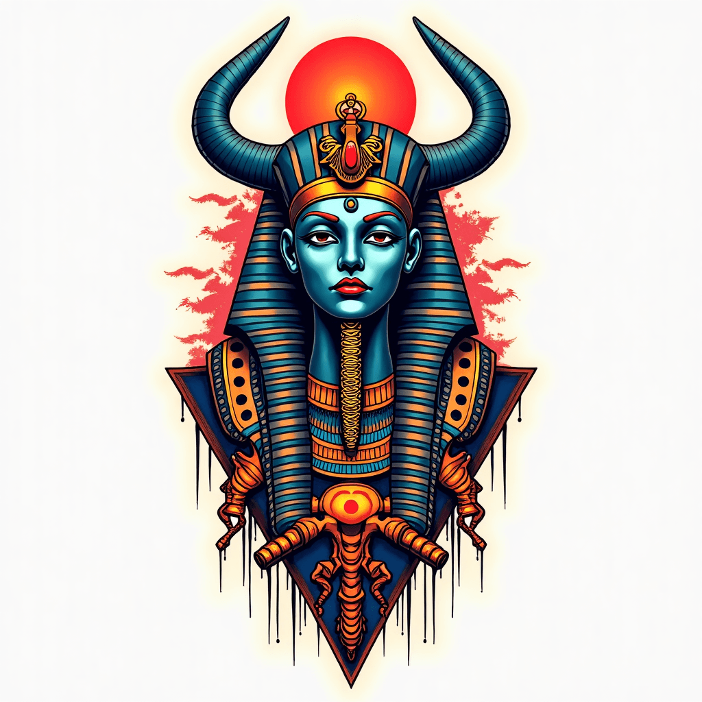 Psychedelic western style with a touch of horror