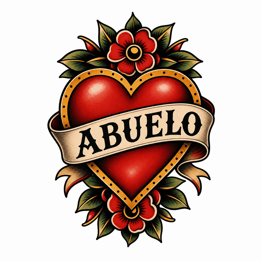 abuelo with a heart
