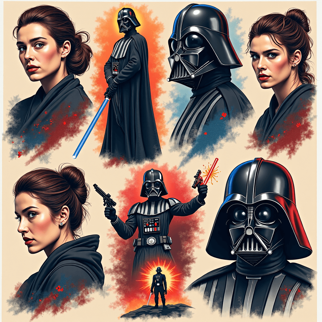 Star Wars flash sheet traditional style