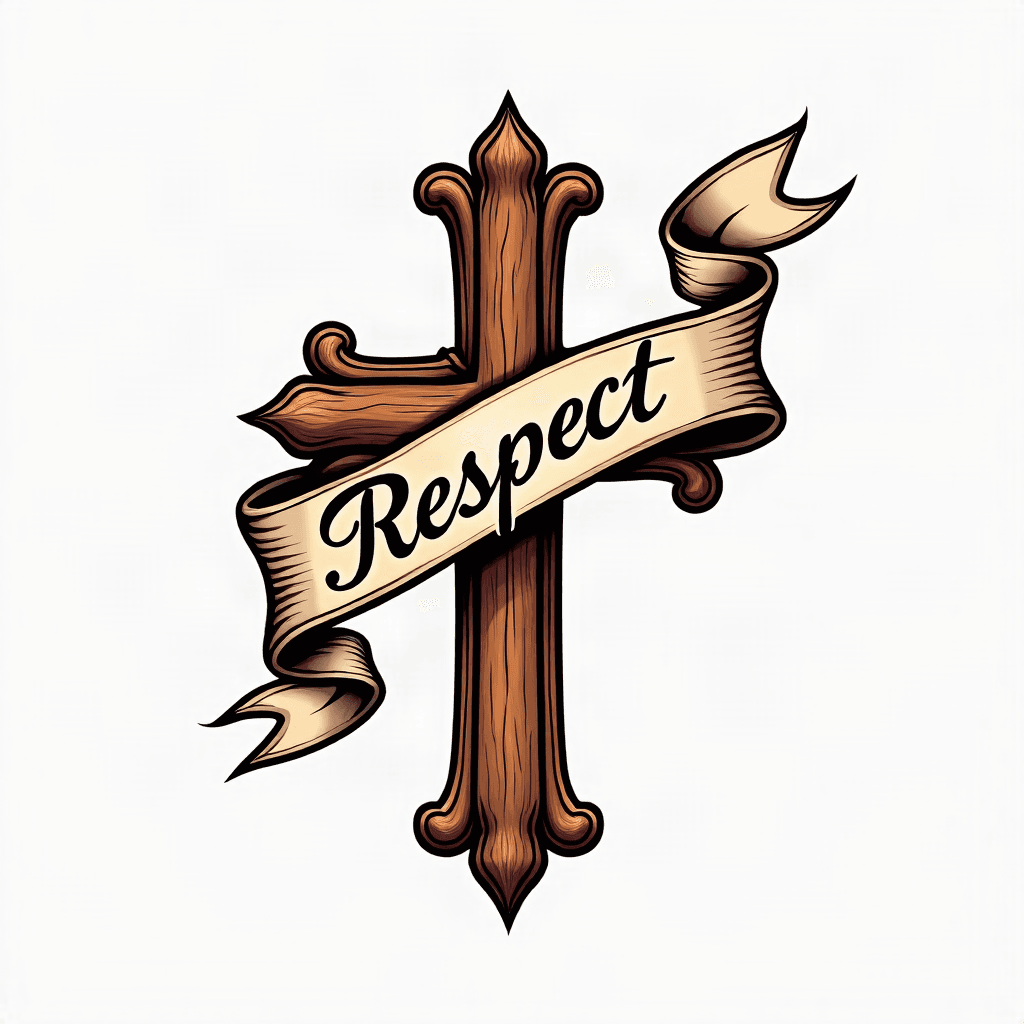 create me a tattoo that has a show a even sided cr…