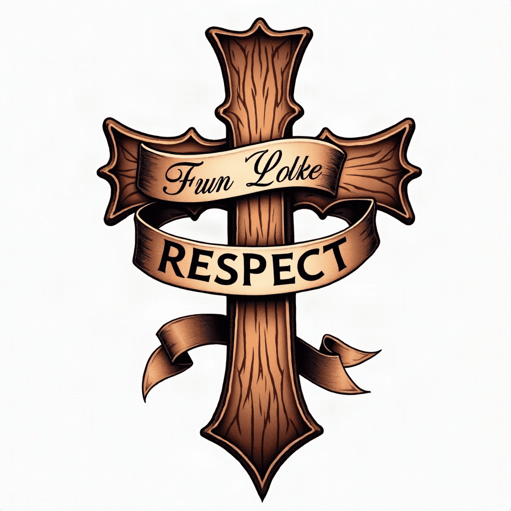 create me a tattoo that has a show a even sided cr…