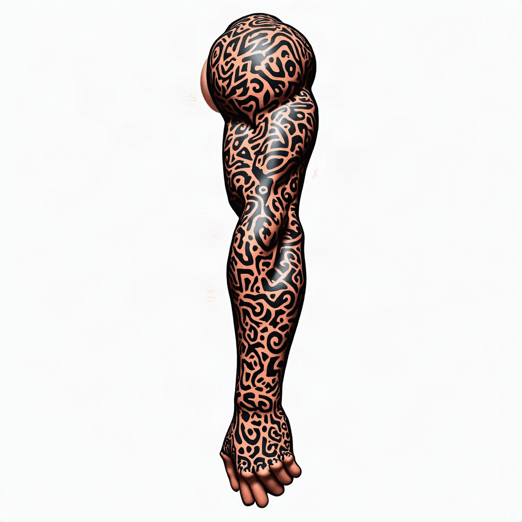 Samoan tribal sleeve pattern