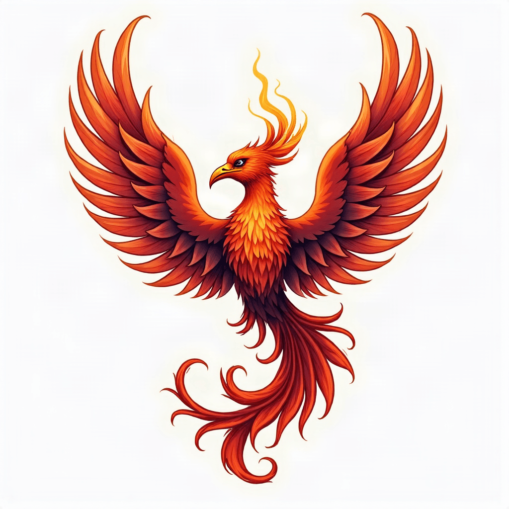Phoenix from Ashes tattoo design for Resilience