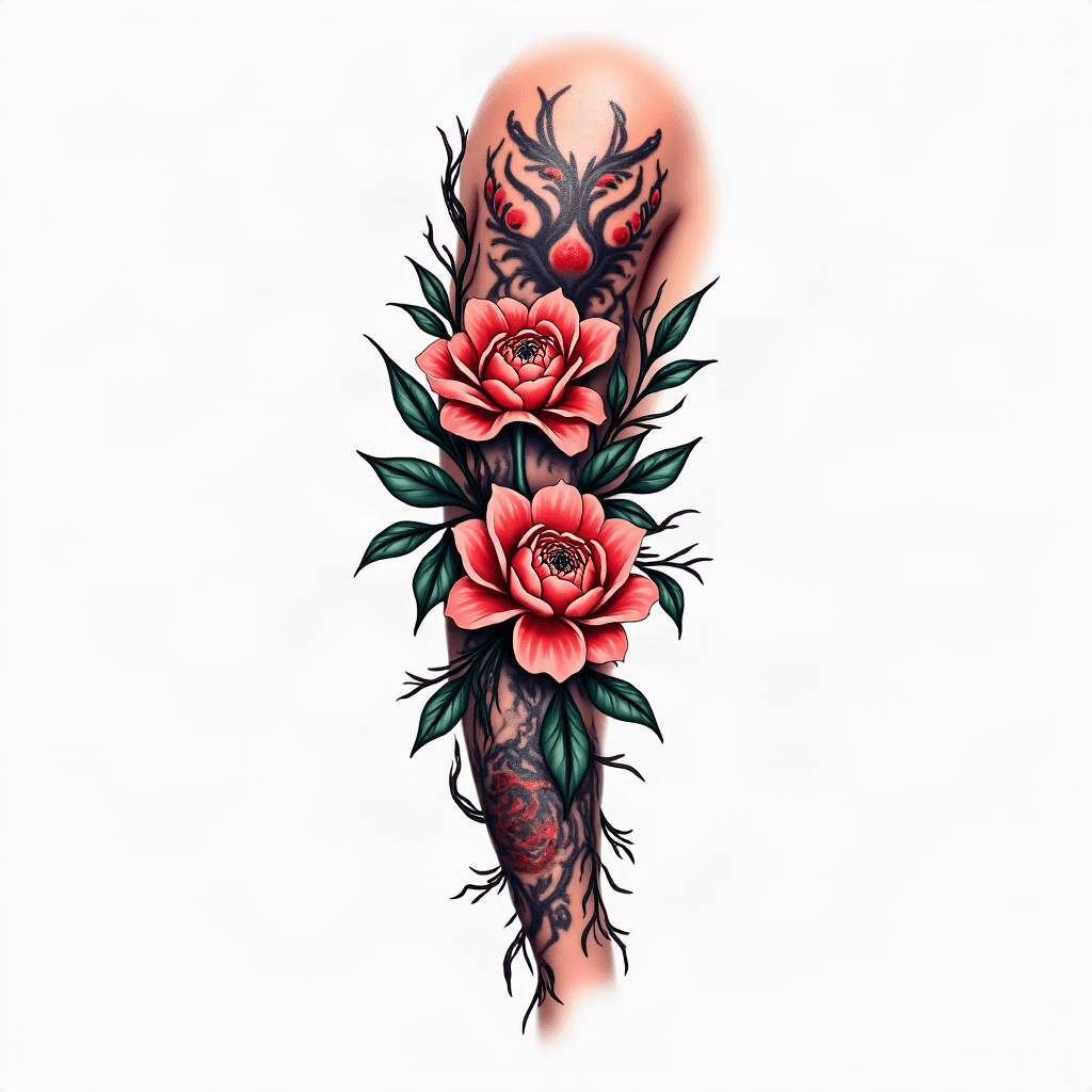 Half a sleeve tattoo