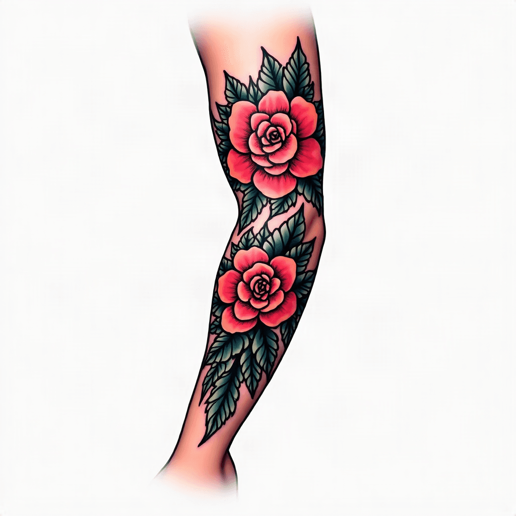 Half a sleeve tattoo