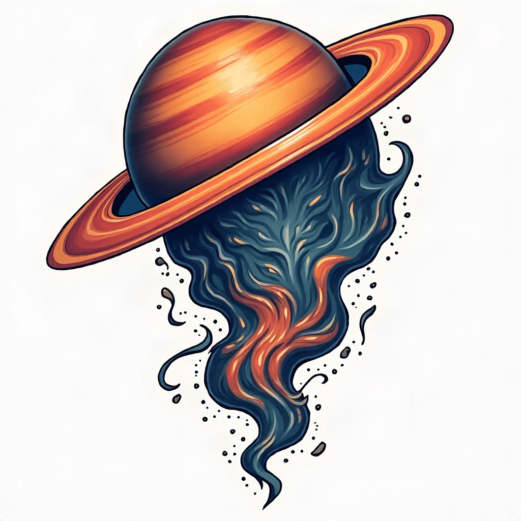 Planeten und tiefe des all