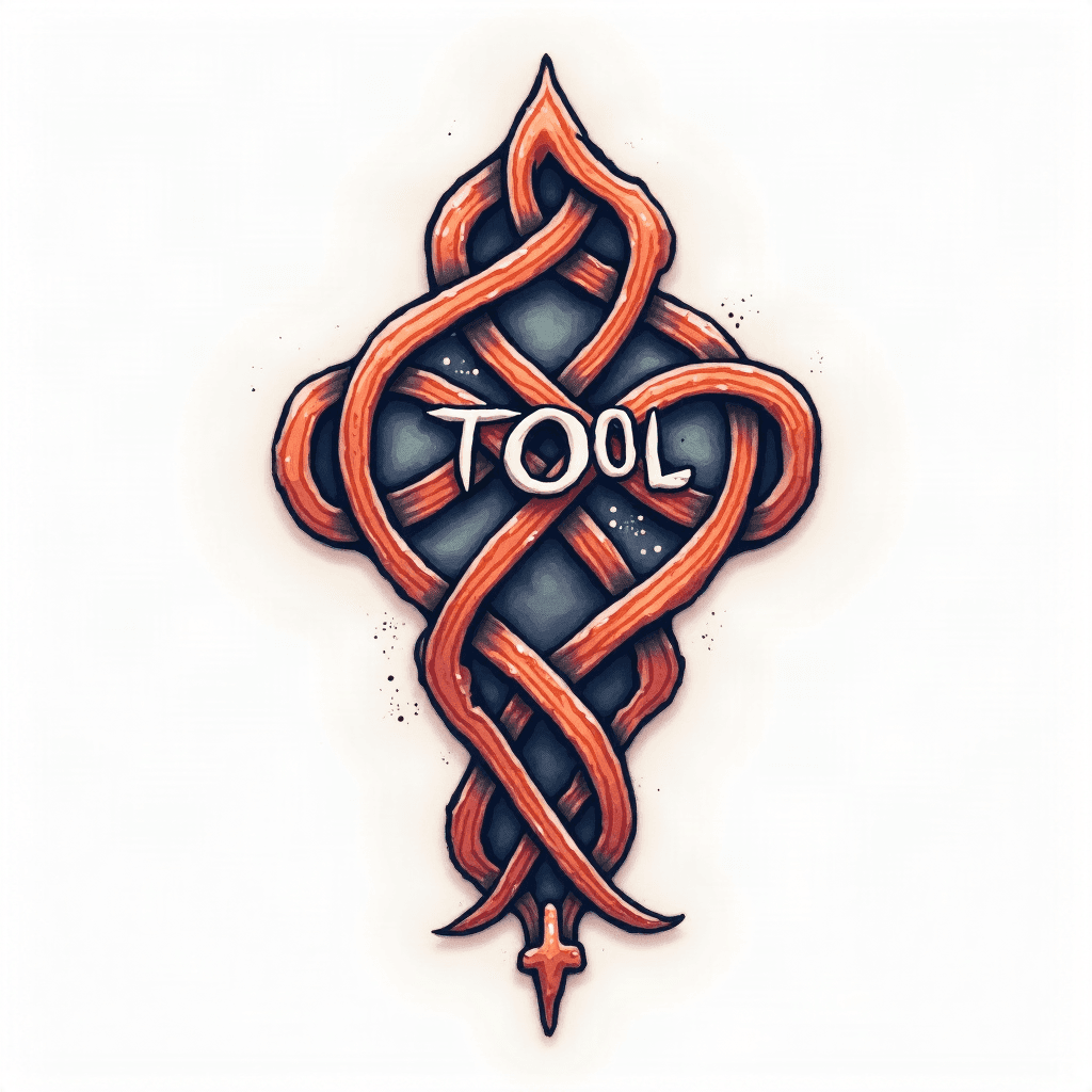 Celtic knots Tattoo with the word tool hidden with...