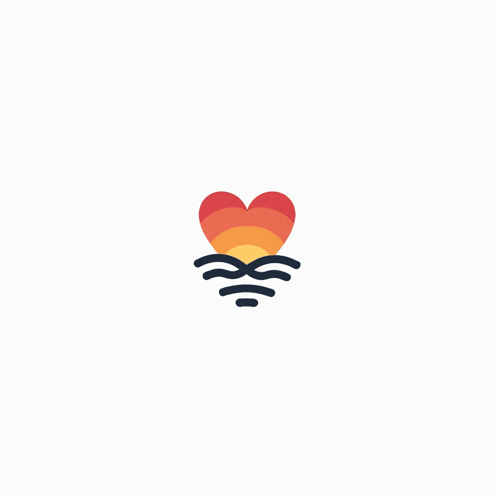 Minimalist wave design with three lines