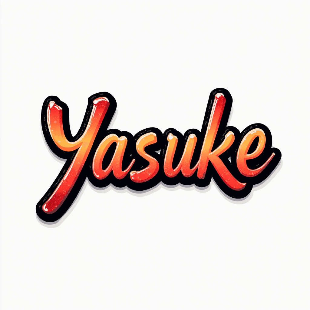 Japanese word for Yasuke in Japanese style font.