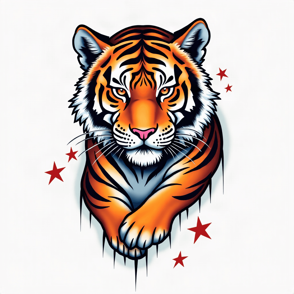 I want a good simple tattoo with a tiger